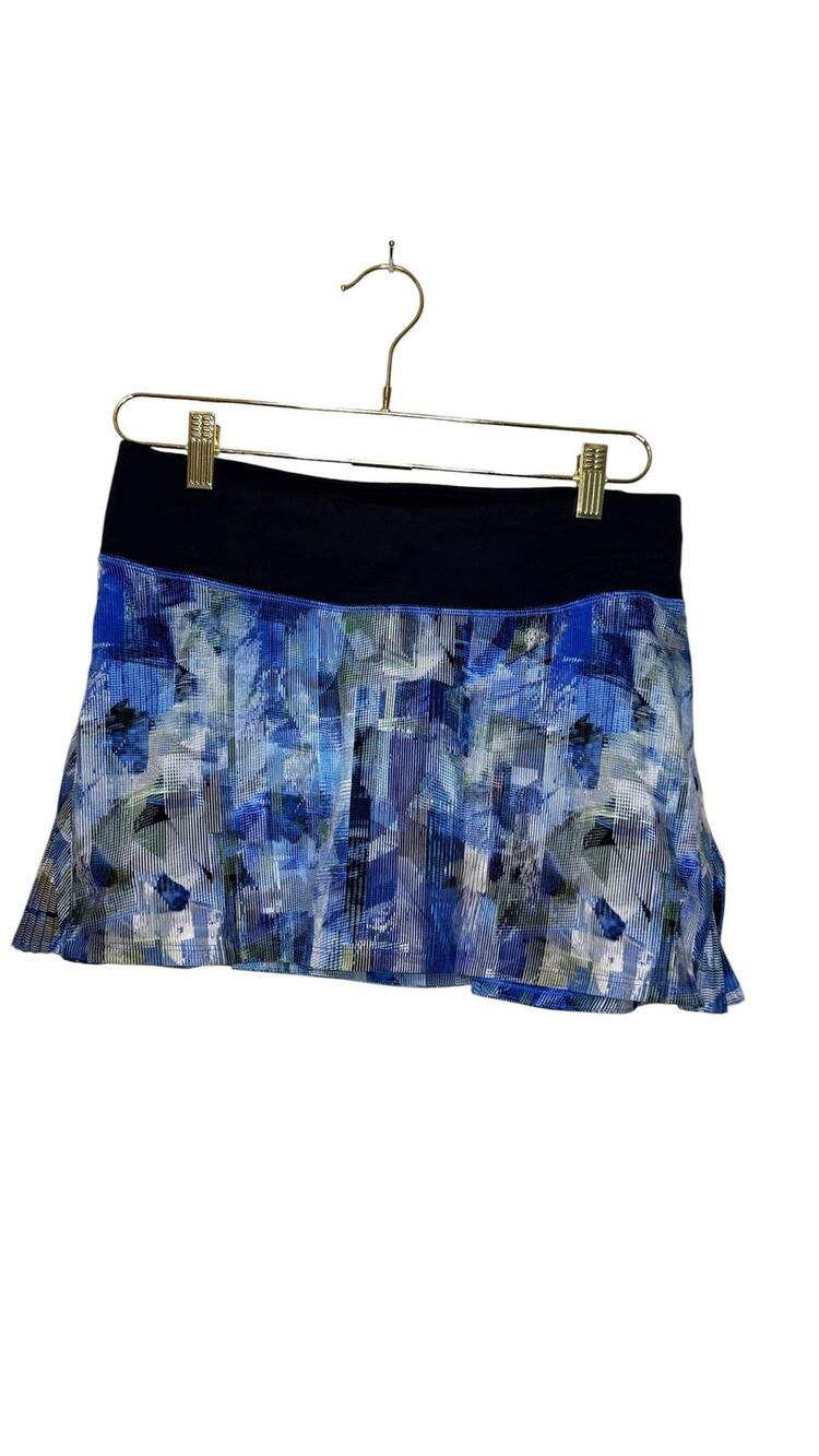 Lululemon Pace Rival Skirt Women 6 Sun Dazed Multi Blue Activewear